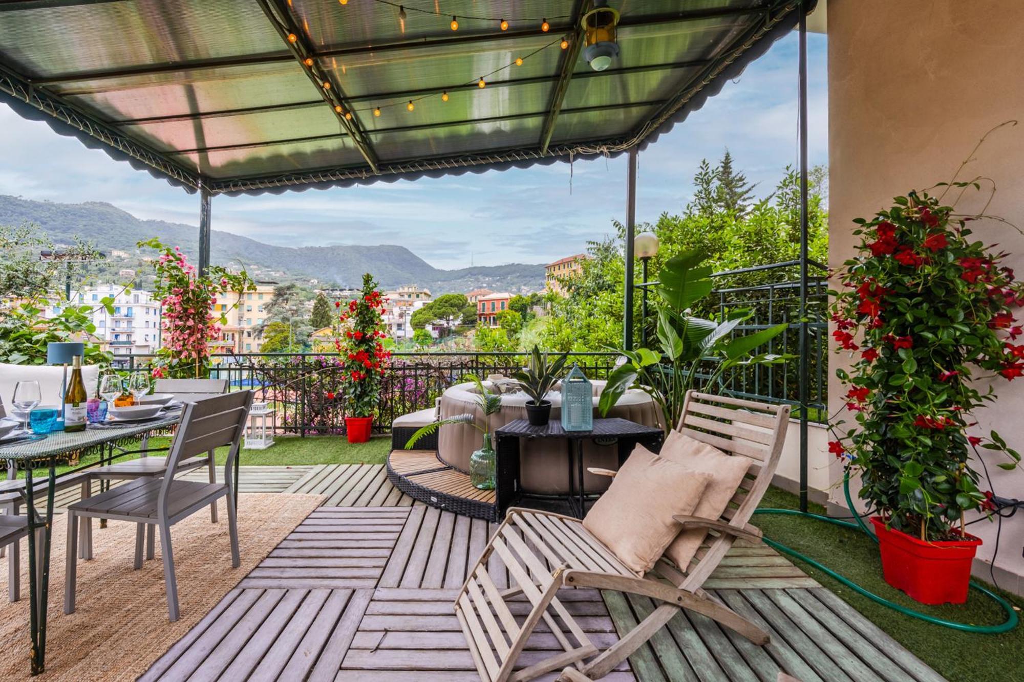 Terrazza Portofino Splendido Appartamento Con Piscina Idromassaggio - Parcheggio Gratis Santa Margherita Ligure Kültér fotó